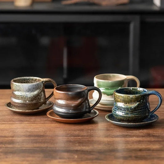 Attaki Handmade Ceramic Mug Set | Unique Pottery Coffee & Tea Cups | Earthy Tones | Brick by Brick London 1