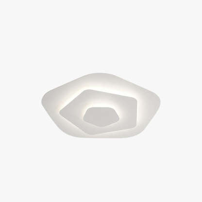 Geometric Flush Mount Ceiling Light | 19.6 in | Quinn Style | White Metal & Acrylic | Brick by Brick