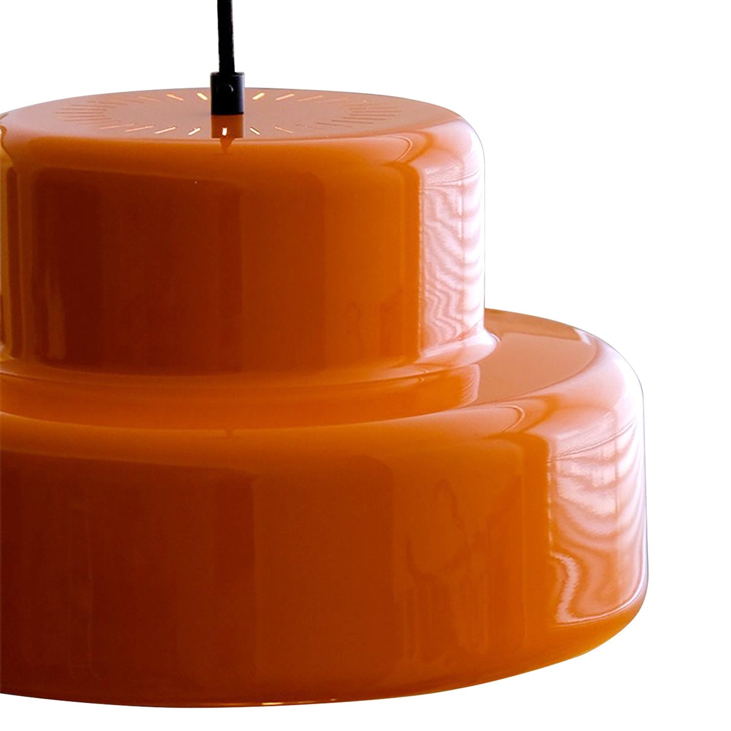 Bauhaus Vintage Orange Pendant Light |7.87 x 13.78 in | Retro Hanging Fixture | Bold Statement Piece | Brick by Brick