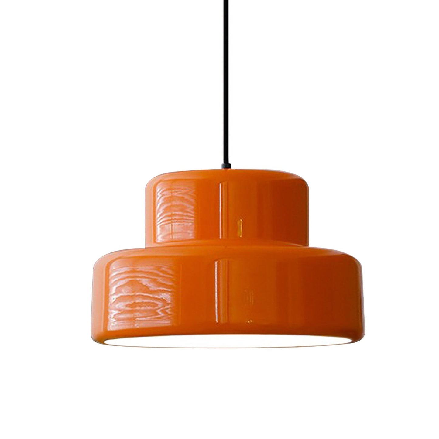 Bauhaus Vintage Orange Pendant Light |7.87 x 13.78 in | Retro Hanging Fixture | Bold Statement Piece | Brick by Brick