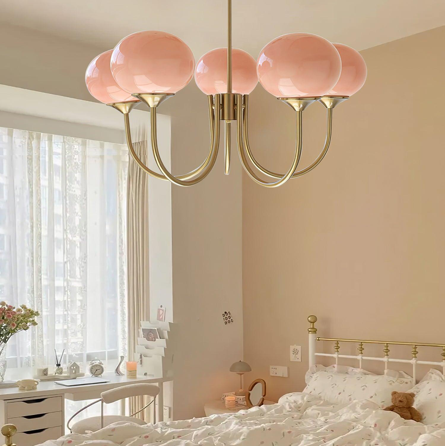 Bubble Pink Glass Chandelier Light | Modern Gold Pendant | 19.69 | Elegant Home Decor | Brick by Brick London
Modern Bubble Chandelier | Pink Glass & Gold Finish | 19.69 Pendant Light | Stylish Home Accent | Brick by Brick London 4
