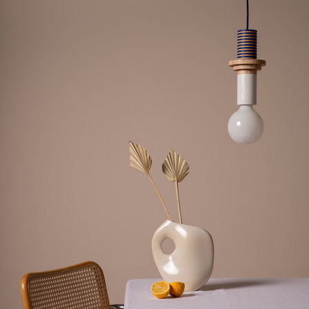 Wooden Block Pendant Light | Colorful Hanging Ceiling Fixture | Modern Industrial Design | Brick by Brick