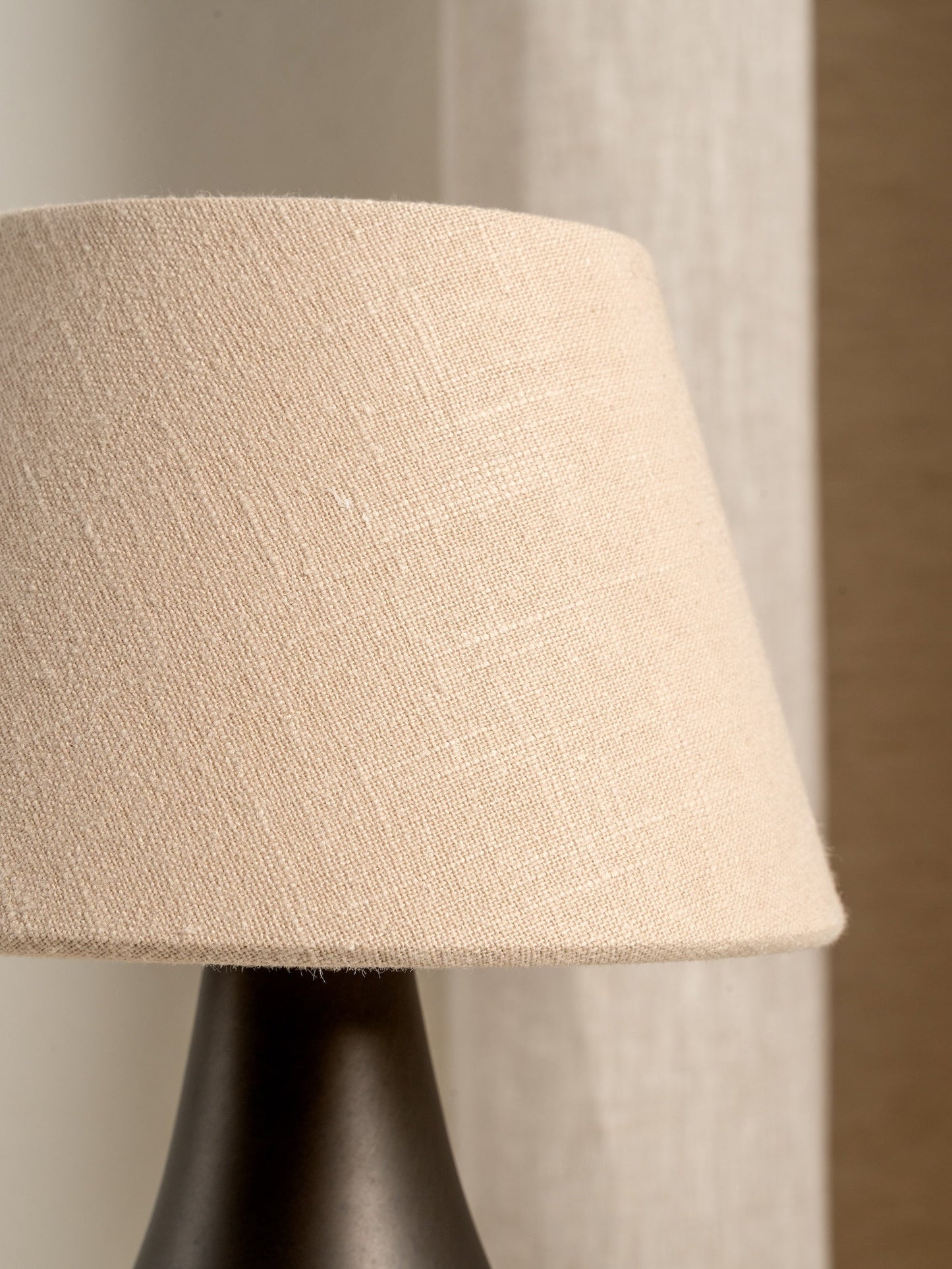 Cenare Rechargeable Table Lamp | Bronze & Linen | Portable Ambience Light | Touch Dimming | Brick by Brick London 4