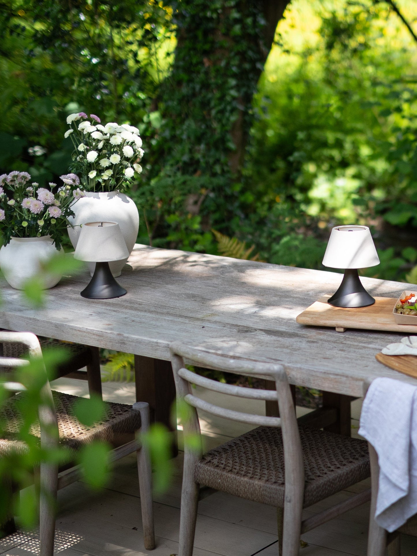 Cenare Rechargeable Table Lamp | Bronze & Linen | Portable Ambience Light | Touch Dimming | Brick by Brick London 6