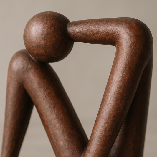 Sculptural Bookends | Modern Shelf Decor | Non-Slip Base | 5.9" Resin