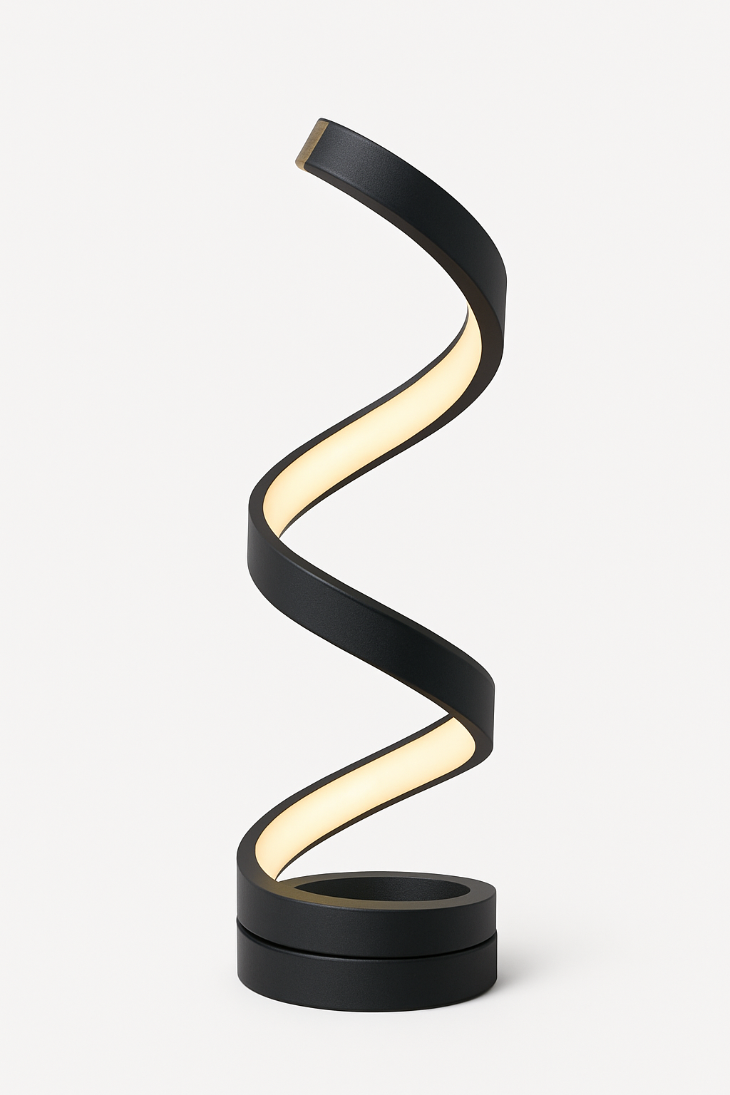 Modern Spiral Table Lamp | Dimmable LED | 15.7" Tall | Energy-Efficient Sculptural Light