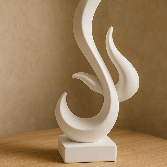 Eternal Ornament Sculpture | Abstract Resin Art | 15.3" Modern Decor