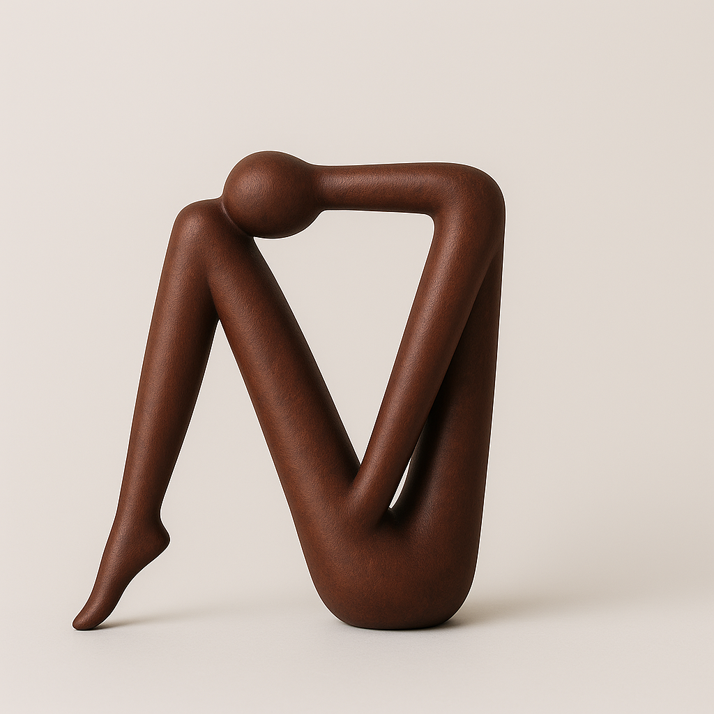 Sculptural Bookends | Modern Shelf Decor | Non-Slip Base | 5.9" Resin