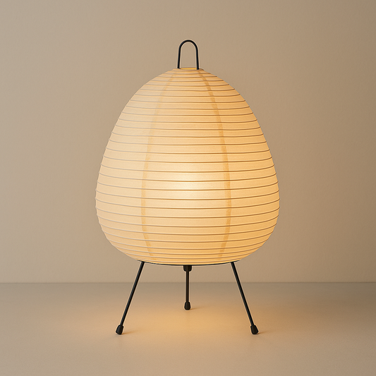 Rice Paper Table Lamp – Wabi-Sabi - Ambient - E27 Compatible-Decorative Table Lamps-Brick by Brick London-Rice Paper Lamp-UK Plug-Brick By Brick London