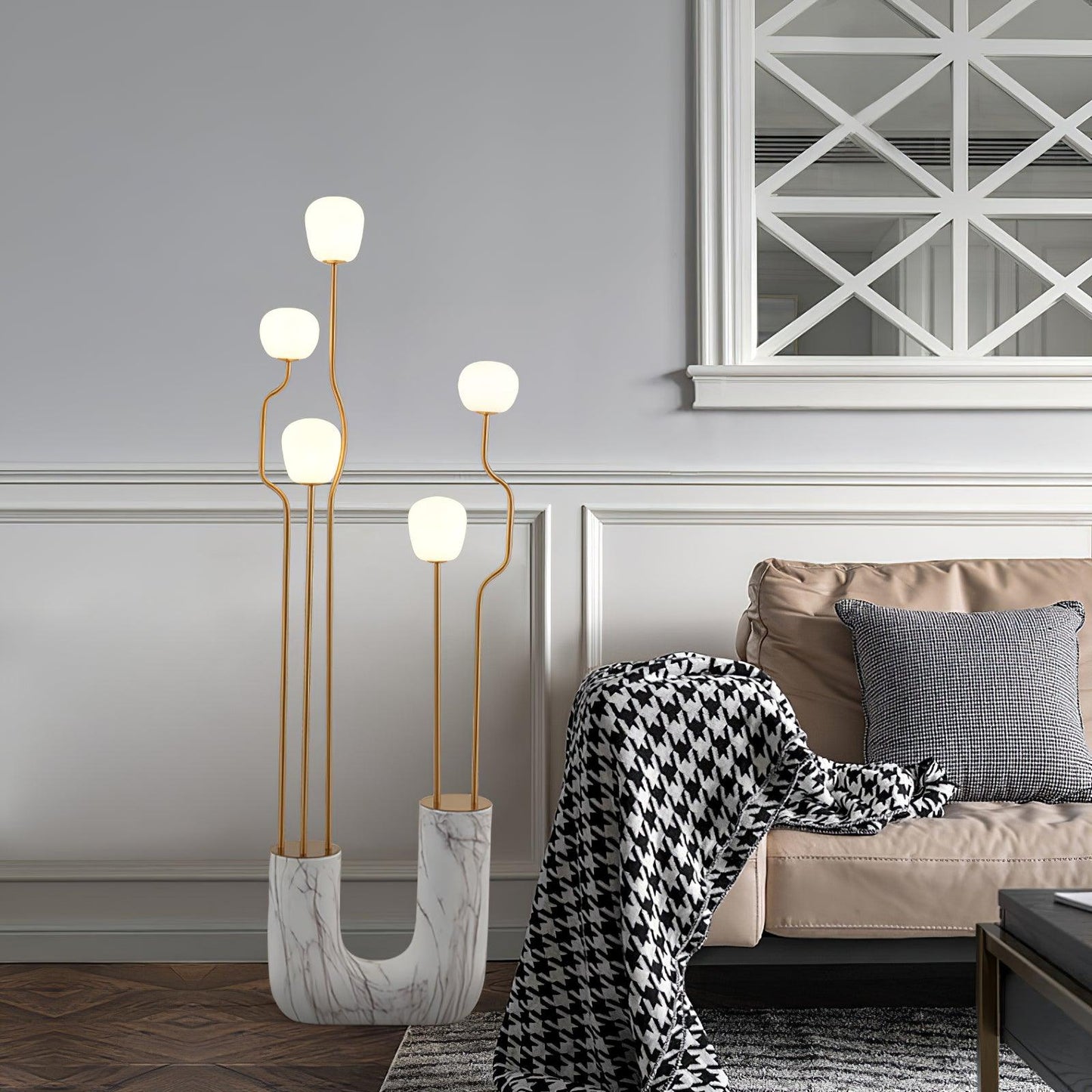 Comet Floor Lamp | Modern Floor Lamps for Living Room | 66.9 Resin & Glass | Soft White Ambient Lighting | Brick by Brick London 1