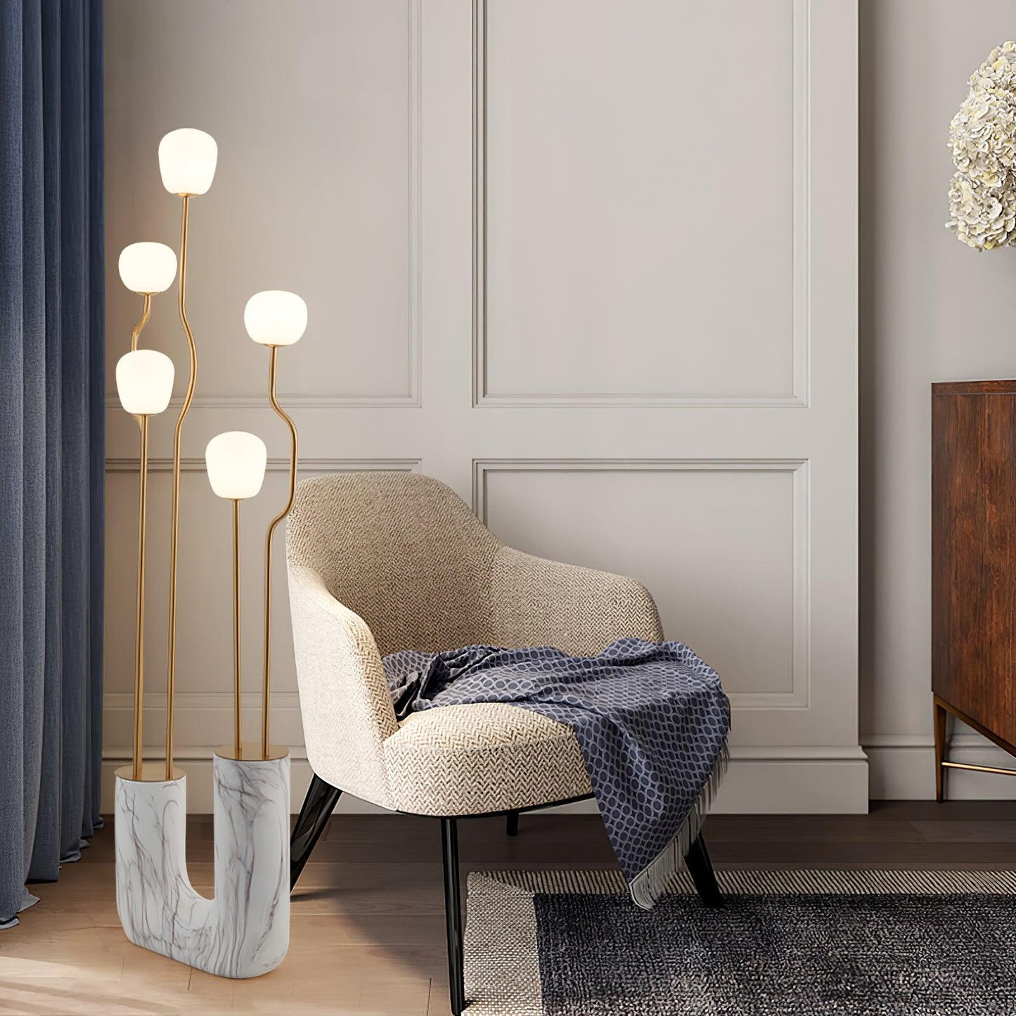 Comet Floor Lamp | Modern Floor Lamps for Living Room | 66.9 Resin & Glass | Soft White Ambient Lighting | Brick by Brick London 7