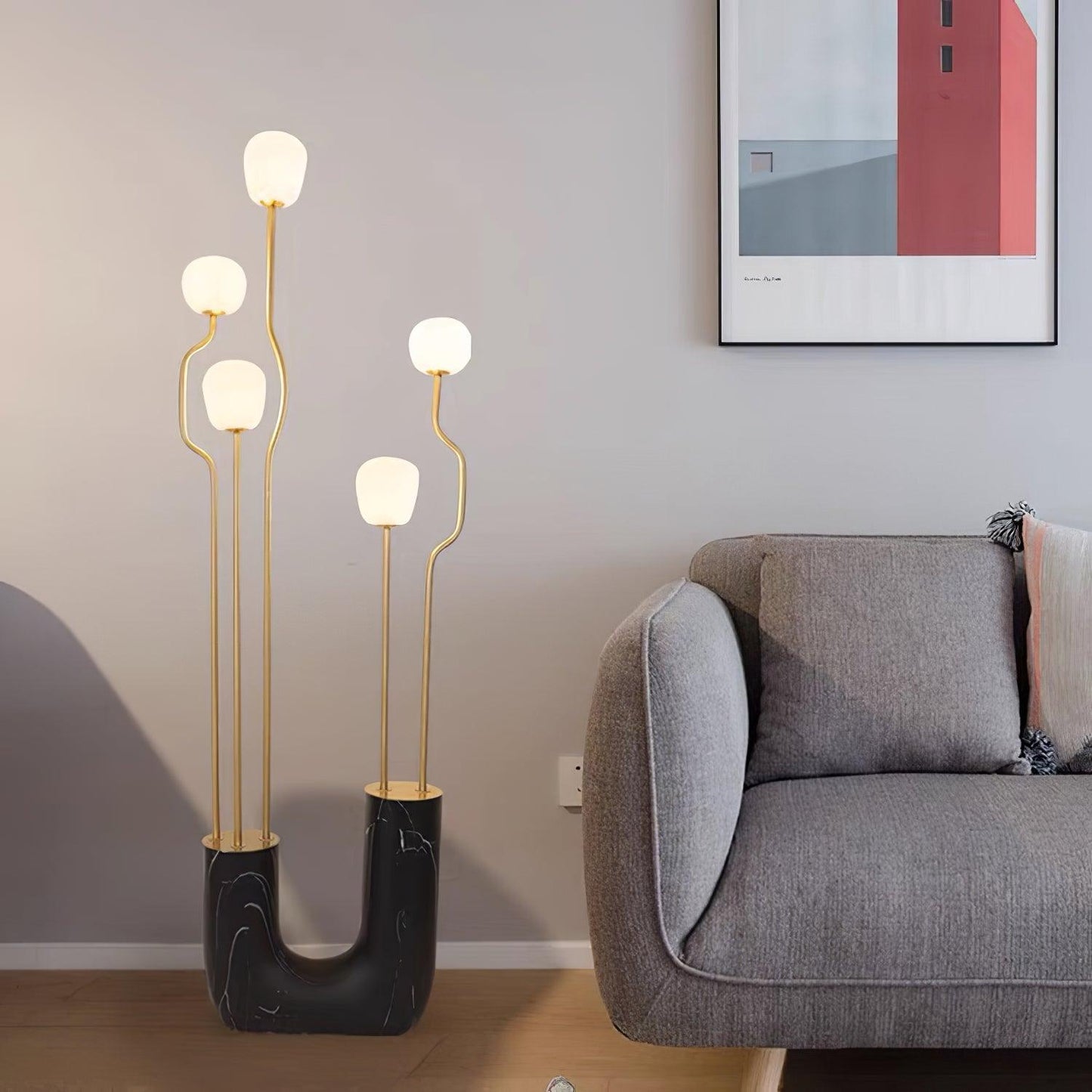 Comet Floor Lamp | Modern Floor Lamps for Living Room | 66.9 Resin & Glass | Soft White Ambient Lighting | Brick by Brick London 8