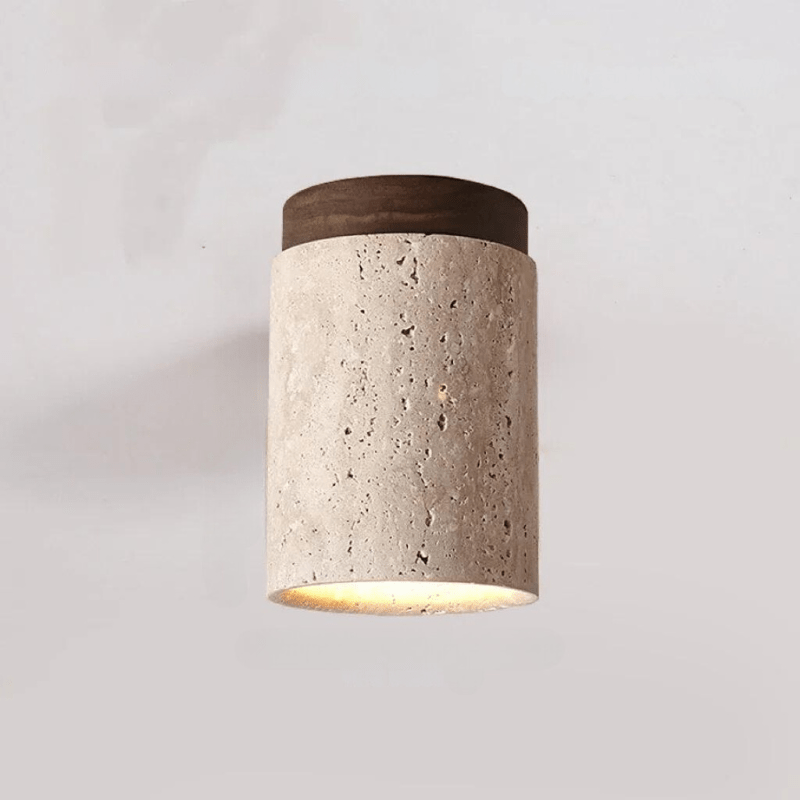 Travertine Pendant Light - Natural Stone - Minimalist Design - E27 Compatible-Home & Garden > Lighting > Lamps-Brick by Brick London-Brown ( Large )-3 color light-Brick By Brick London