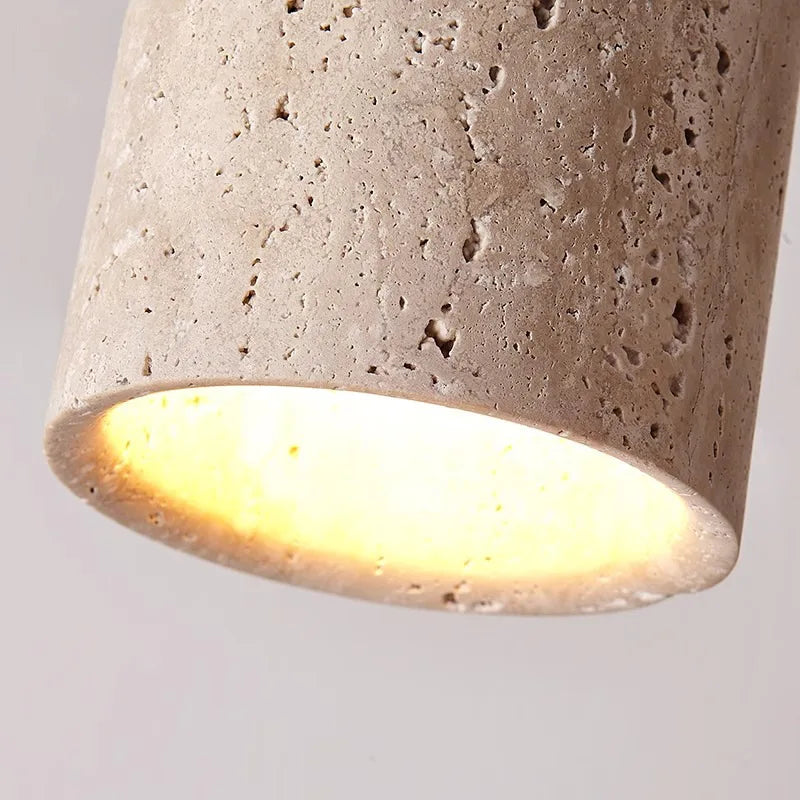 Travertine Pendant Light - Natural Stone - Minimalist Design - E27 Compatible-Home & Garden > Lighting > Lamps-Brick by Brick London-Brick By Brick London
