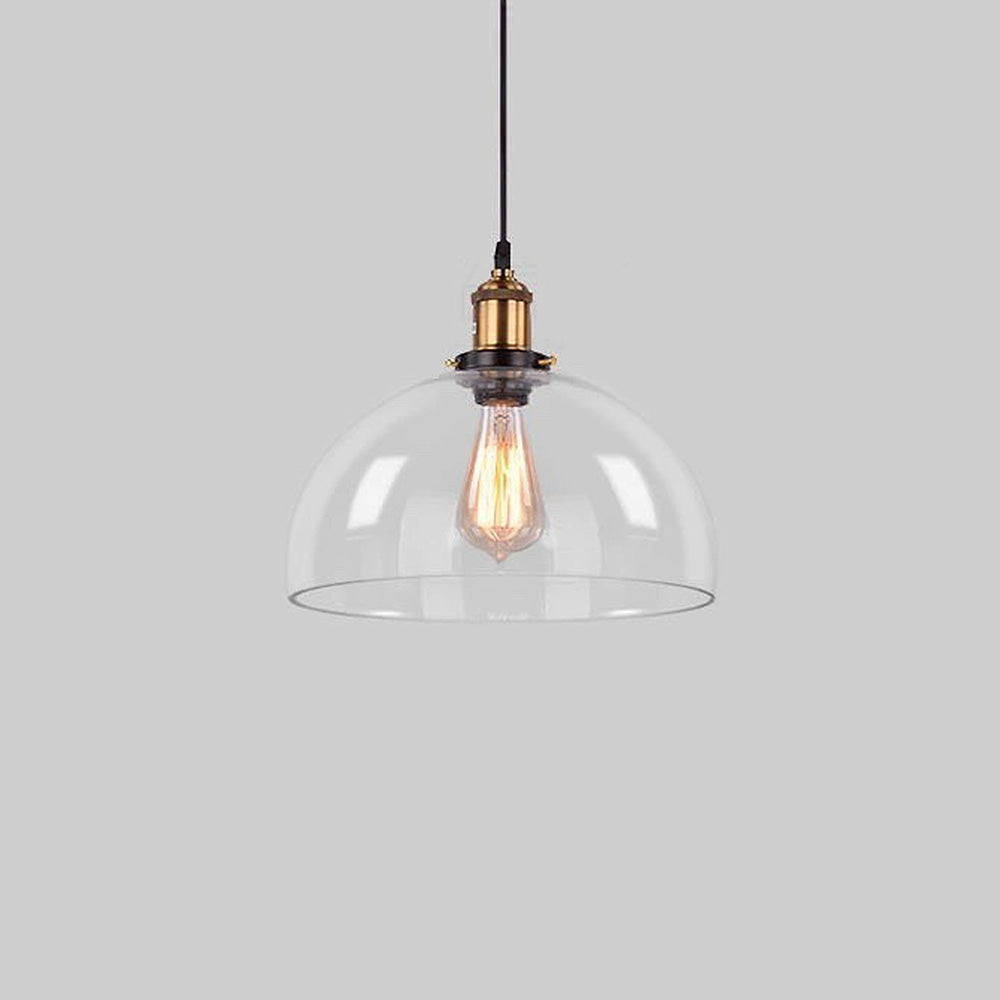 Scandinavian Glass Pendant Light | Clear, Grey & Amber | Elegant Home Accent | Brick by Brick