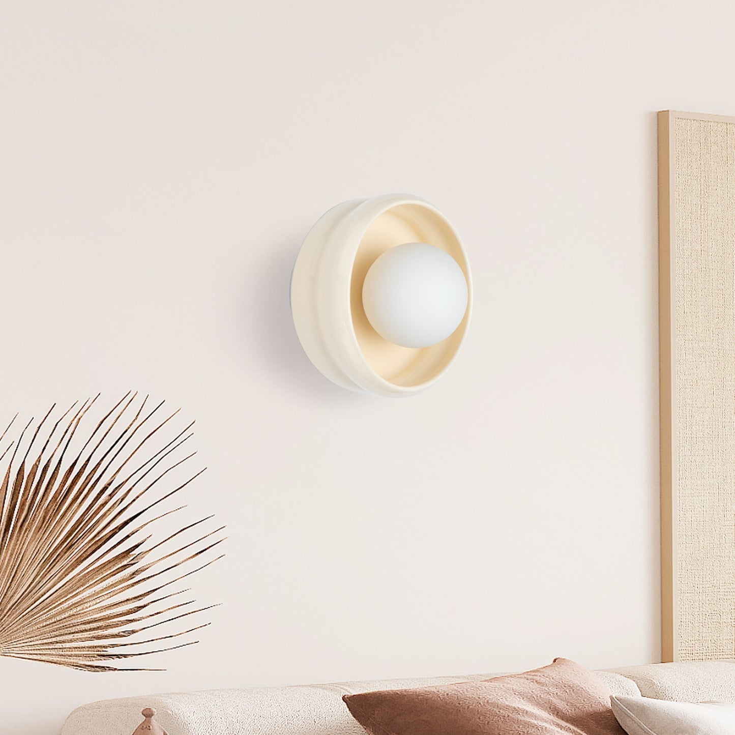 Modern Ceramic Wall Lamp | 5.91in | White Stained Finish | Indoor Lighting | Brick by Brick