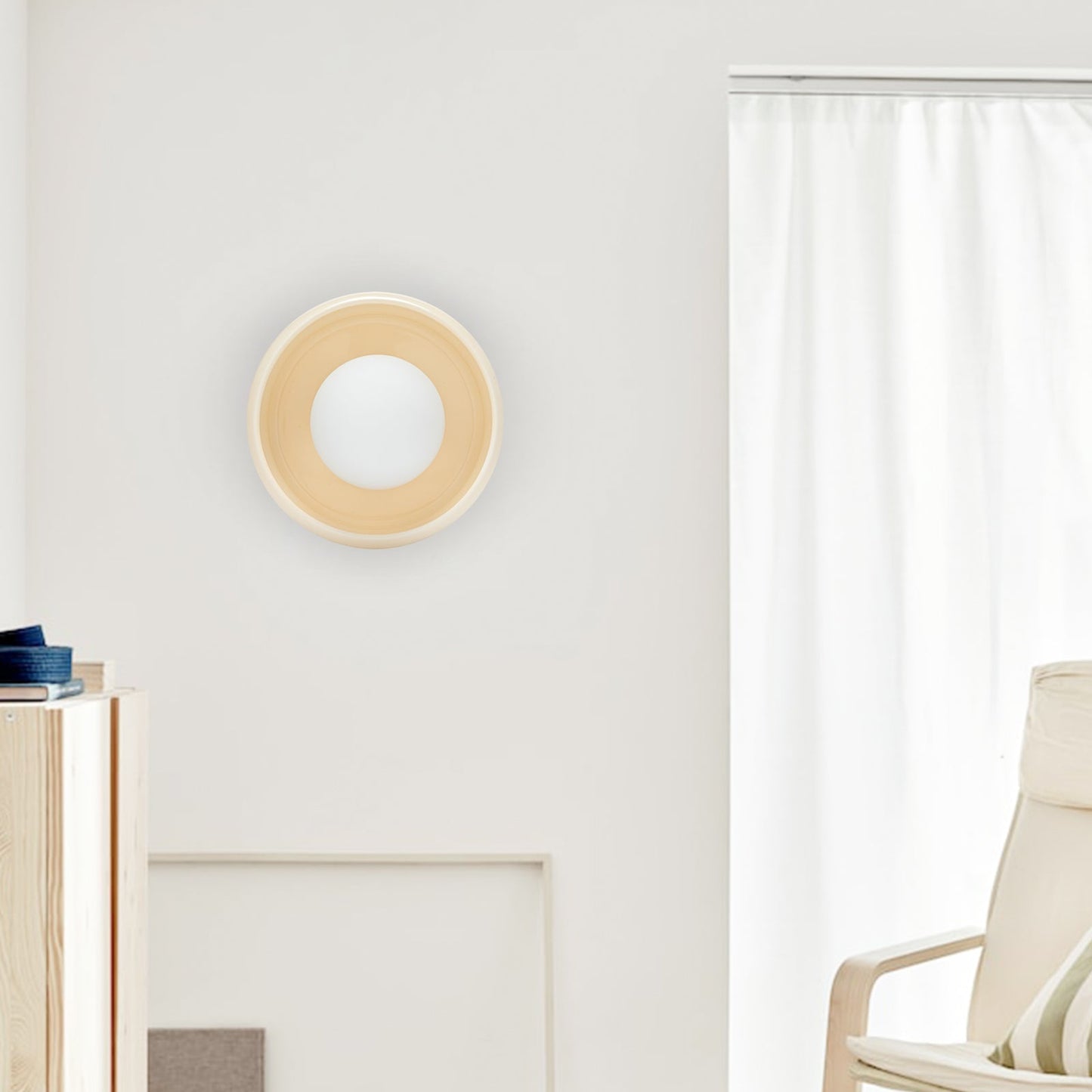 Modern Ceramic Wall Lamp | 5.91in | White Stained Finish | Indoor Lighting | Brick by Brick