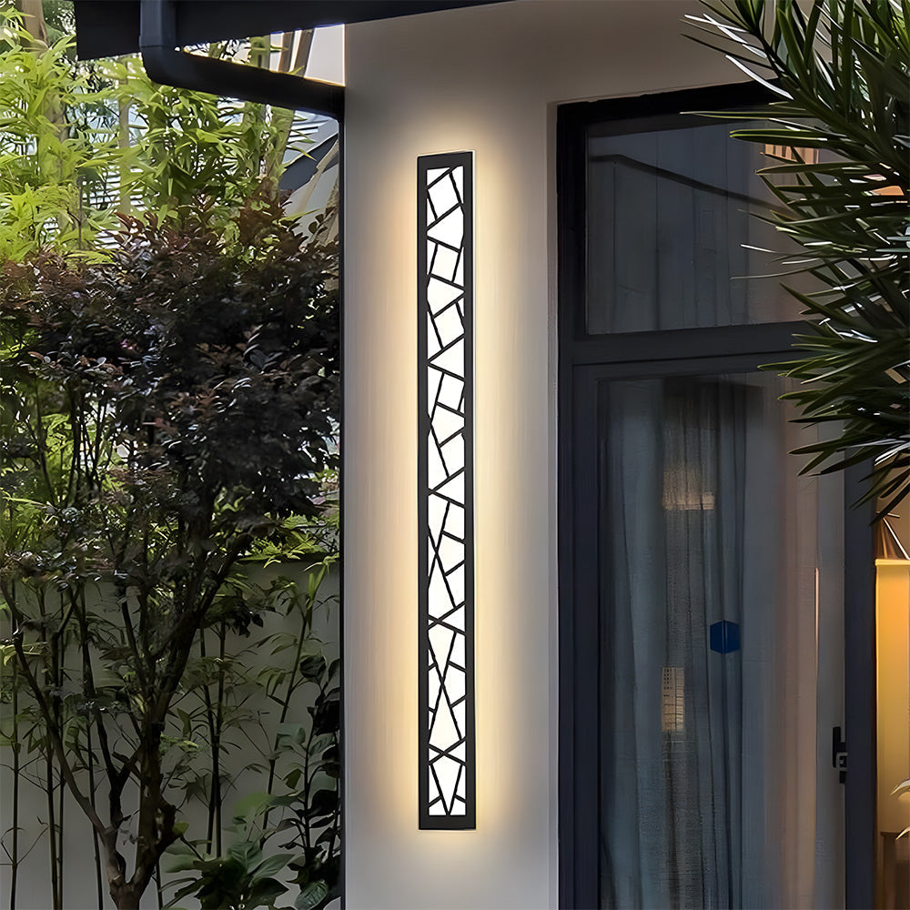 Outdoor Waterproof Wall Light | 15.7–59 x 3.1 in | LED IP65 Long Iron & Acrylic Exterior Fixture | Brick by Brick