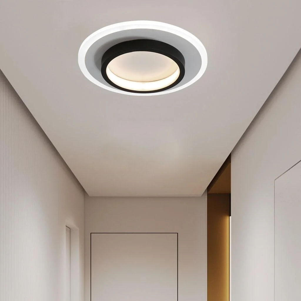 Sleek LED Hallway Ceiling Lamp | 8.3" or 9.4" Metal & Acrylic Fixture | Energy-Saving | Brick by Brick