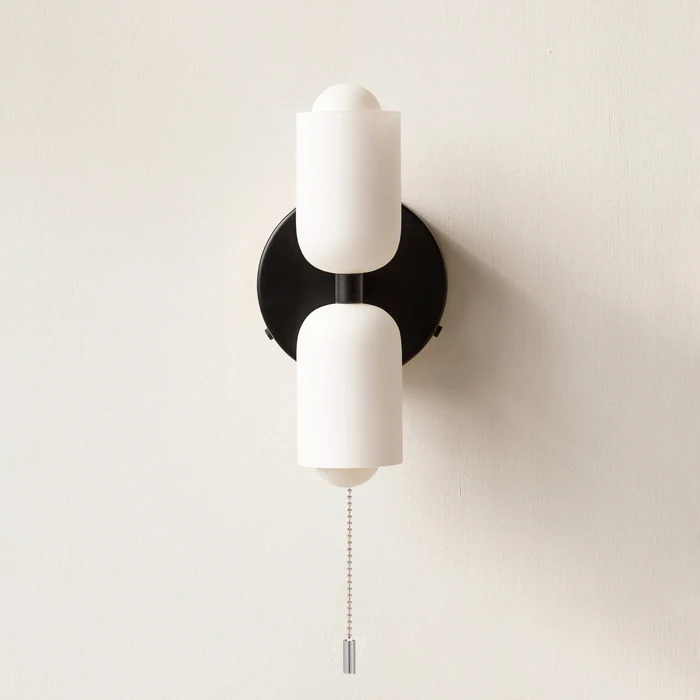 Double‑Head Wall Sconce | Unisex Metal & Acrylic Dual‑Light | Brick by Brick