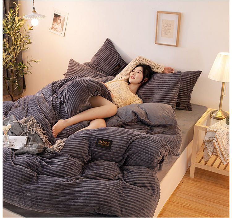 Soft Duvet Bed Sheet | Cozy Winter Bedding | Breathable Polyester Quilt Protector | Brick by Brick