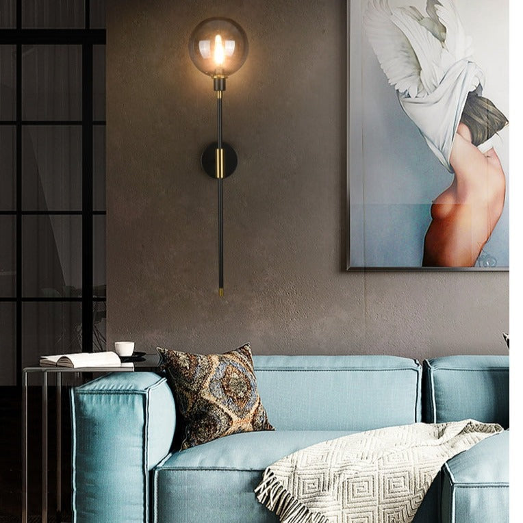 Modern Glass Wall Sconce | 27.5 x 5.9 in | Sleek Ambient Lighting Fixture | Brick by Brick