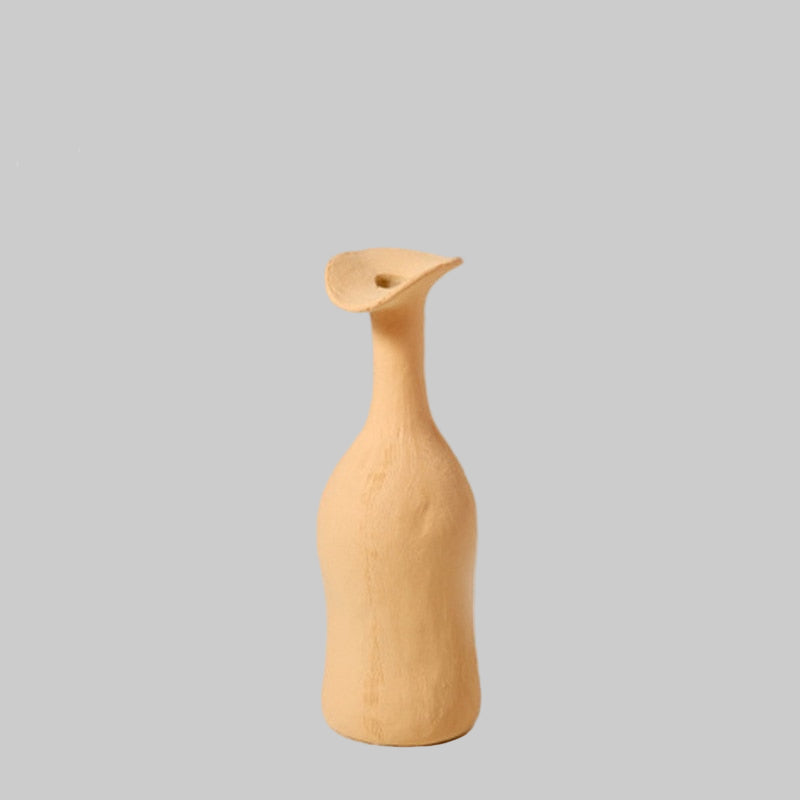 Japandi Ceramic Bottle Vase | Morandi Art Design | Handcrafted Home Décor | Brick by Brick
