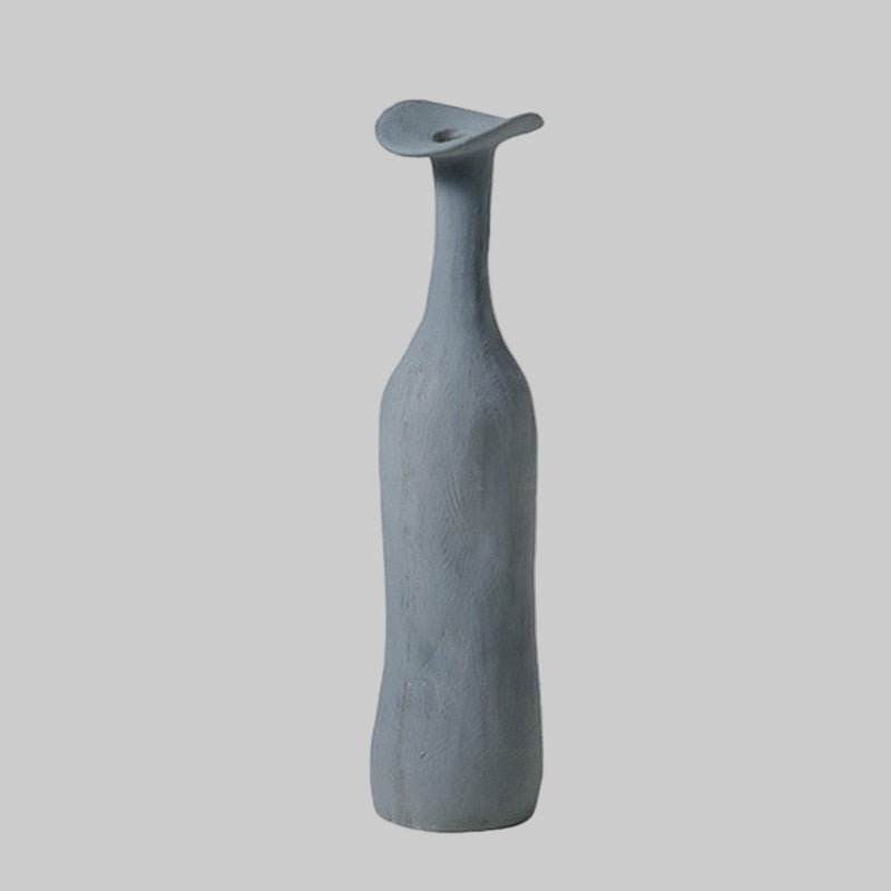 Japandi Ceramic Bottle Vase | Morandi Art Design | Handcrafted Home Décor | Brick by Brick