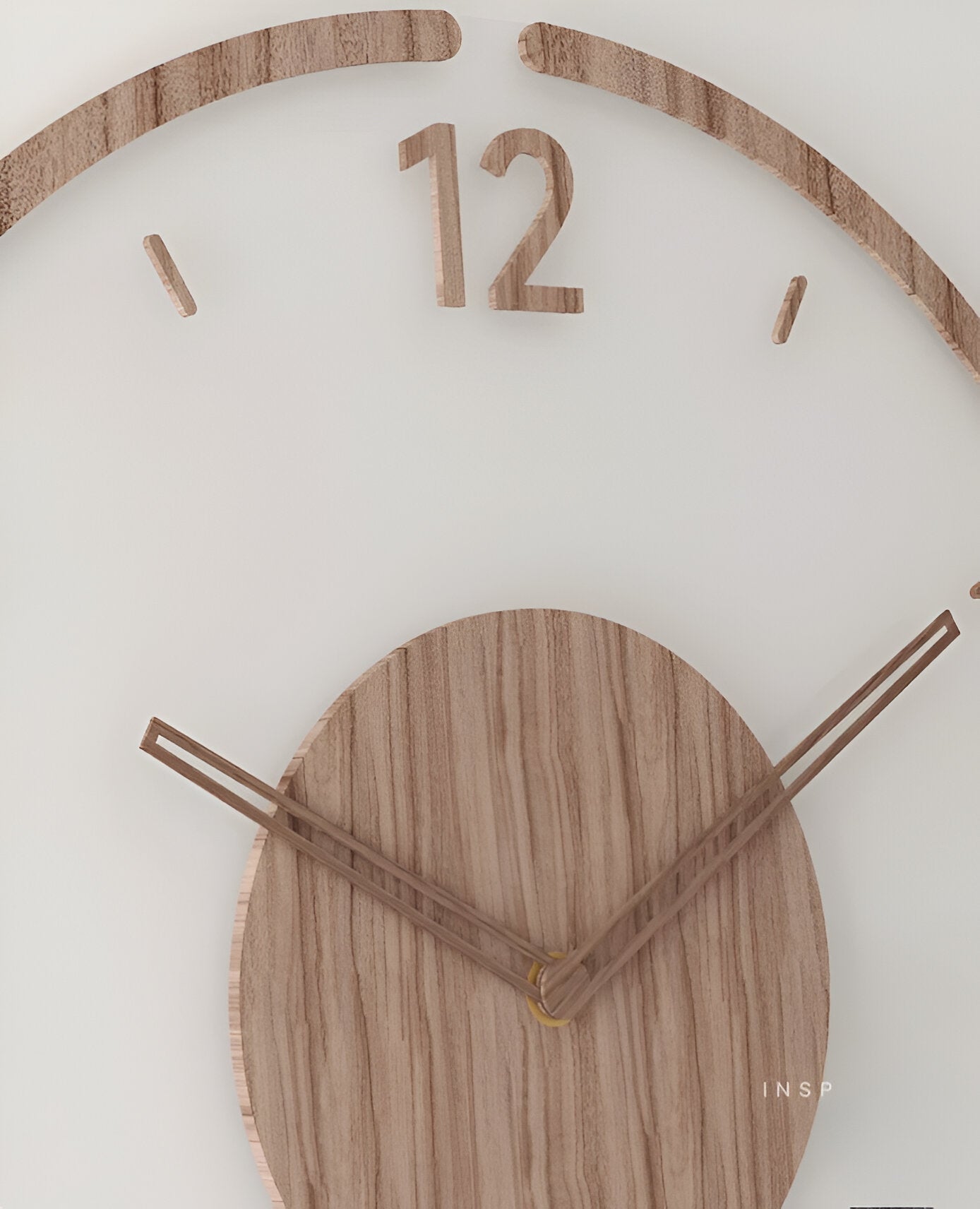 Silent Wall Clock | Clear Acrylic Face & Wood Frame | 12" or 14" | Noiseless Quartz Movement