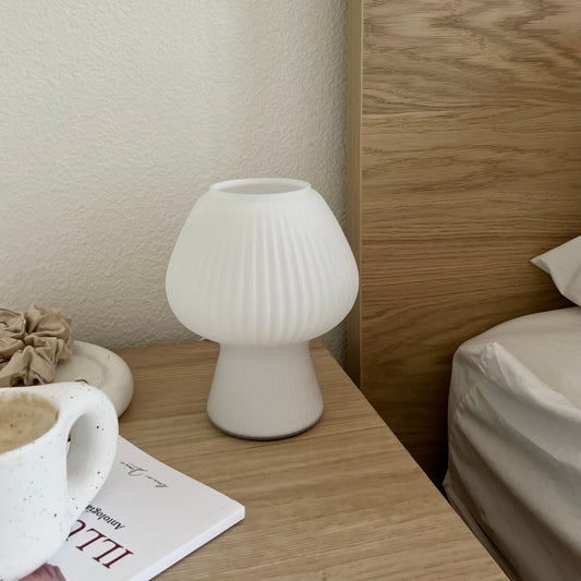 Retro Mushroom Table Lamp | Glass Stone | Touch Control with 3 Light Modes