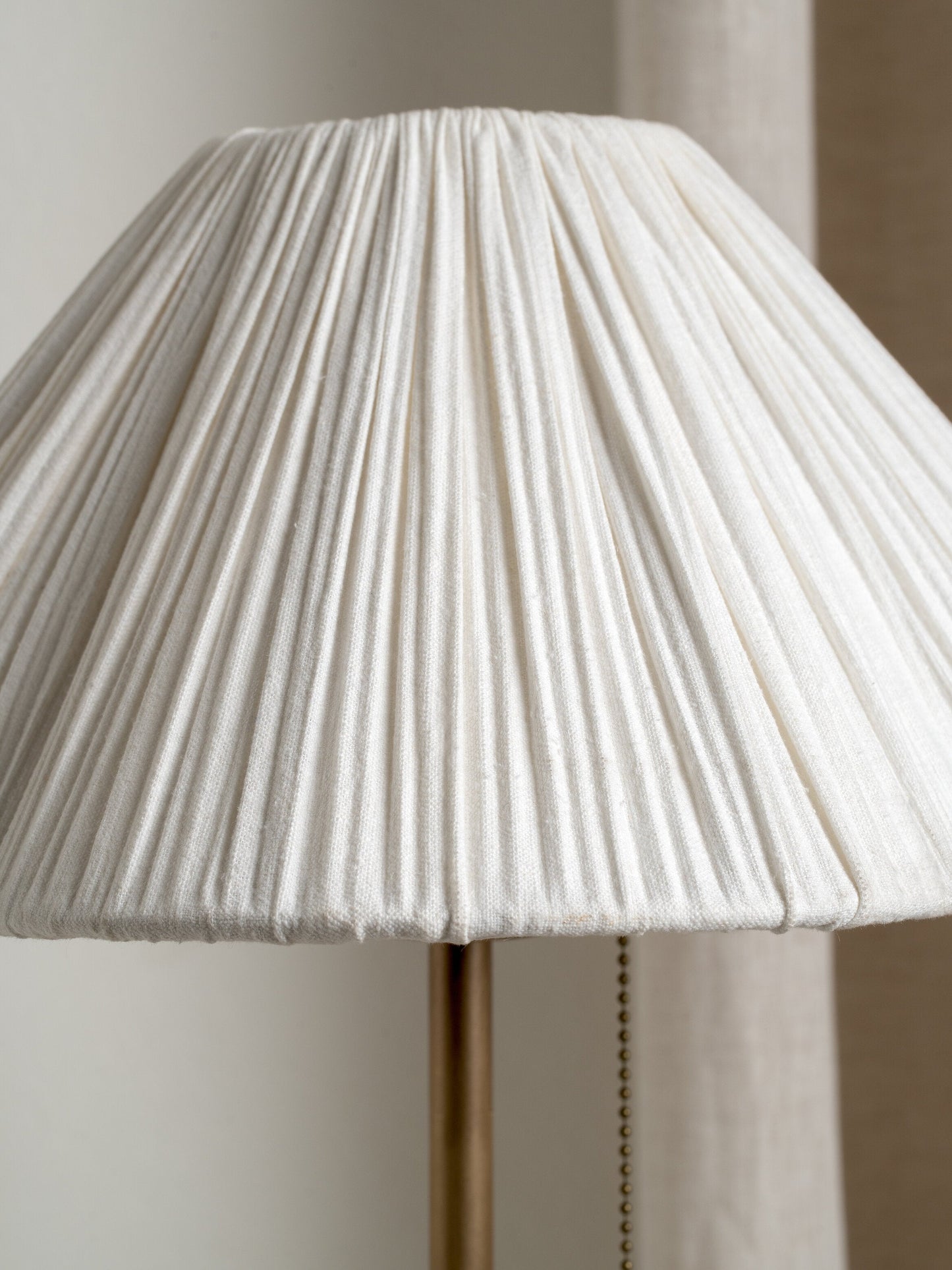 Lindi Table Lamp | Elegant Bedside Lamp | Aged Brass & Linen | 24 Height | Brick by Brick London 3