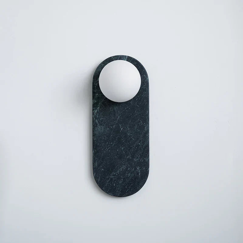 Minimalist Marble Glass Wall Lamp | 5.5 x 13.8 in Elegant Indoor Sconce | Brick by Brick