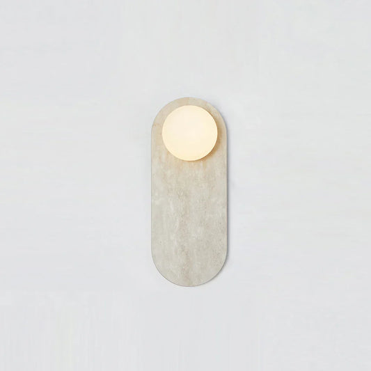 Minimalist Marble Glass Wall Lamp | 5.5 x 13.8 in Elegant Indoor Sconce | Brick by Brick