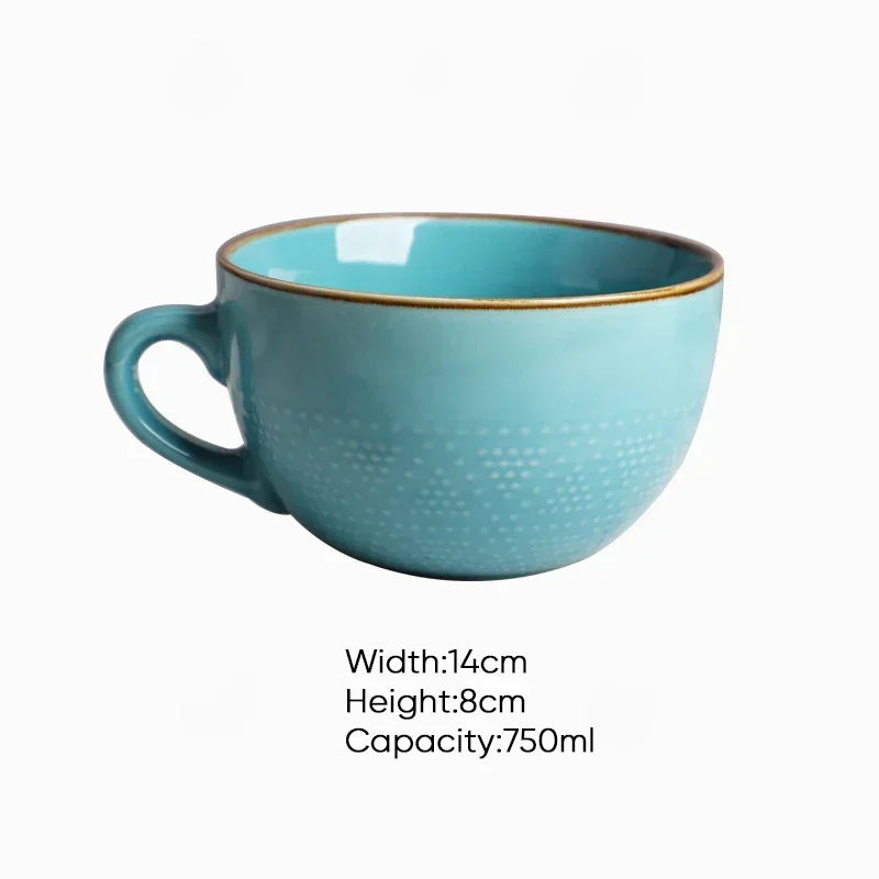 Magu Stoneware Mug | 12 oz Coffee Mug | Earthy Tones with Gold Rim | Durable Kitchen Accessory | Brick by Brick London 7
