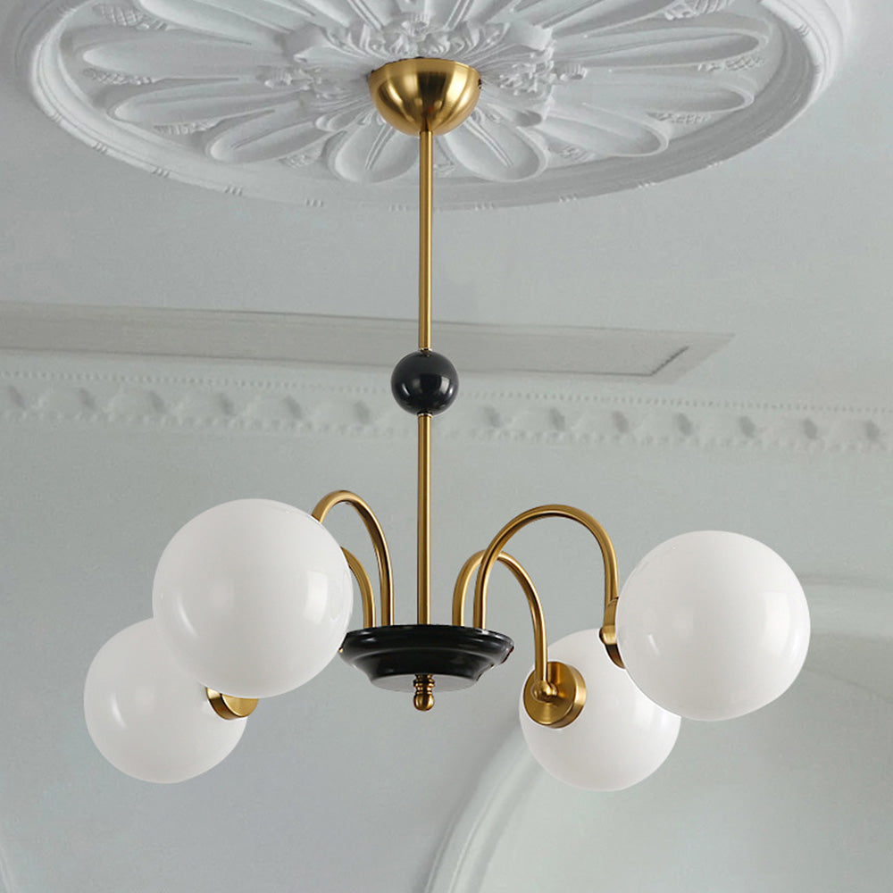 Modern Chrome Chandelier | Nordic Glass Ceiling Light | Contemporary Pendant Fixture | 220V–240V | Brick by Brick