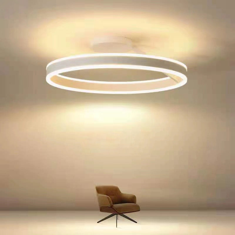Modern Circle Ceiling Light | 19.7 x 6.3 in | LED Flush Mount Ceiling Light | Metal & Acrylic LED Fixture | Brick by Brick
