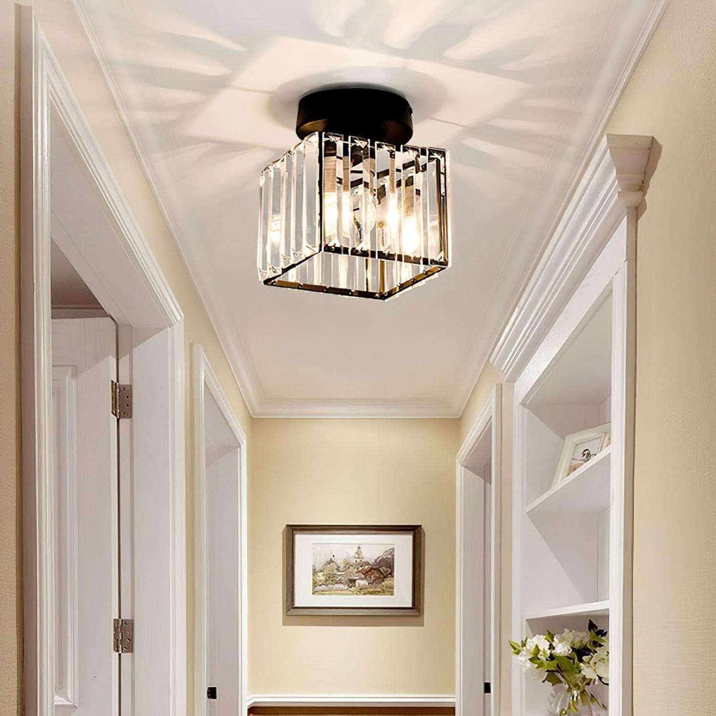 Modern Black Flush Mount Ceiling Light | Stylish Hallway Fixture | Brass & Crystal | 5-10 sqm | Brick by Brick London
Sleek Flush Mount Ceiling Light | Modern Black Brass & Crystal Fixture | Ideal for Hallways | 5-10 sqm | Brick by Brick London 3
