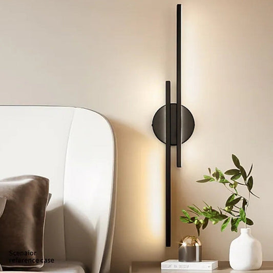 Modern Iron LED Wall Sconces | Black & Gold Wall Light | Bedroom & Living Room Decor | 21.65/27.95 | Brick by Brick London 1
