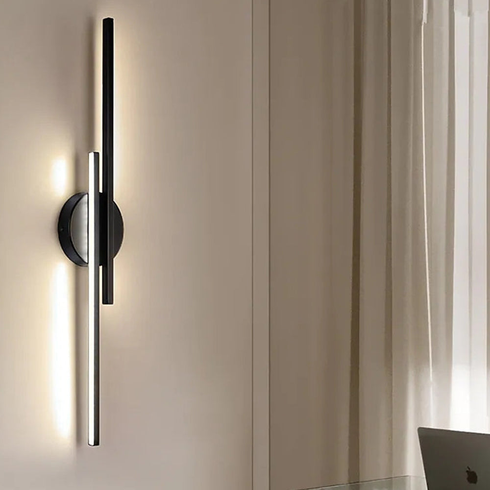 Modern Iron LED Wall Sconces | Black & Gold Wall Light | Bedroom & Living Room Decor | 21.65/27.95 | Brick by Brick London 2