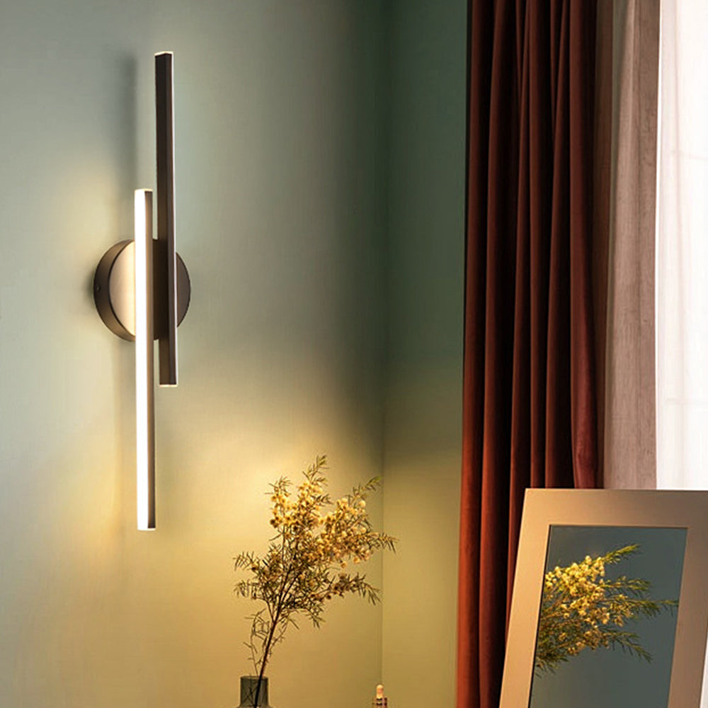 Modern Iron LED Wall Sconces | Black & Gold Wall Light | Bedroom & Living Room Decor | 21.65/27.95 | Brick by Brick London 3