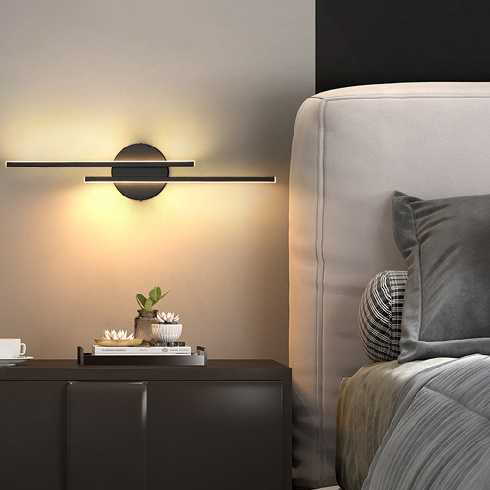 Modern Iron LED Wall Sconces | Black & Gold Wall Light | Bedroom & Living Room Decor | 21.65/27.95 | Brick by Brick London 4