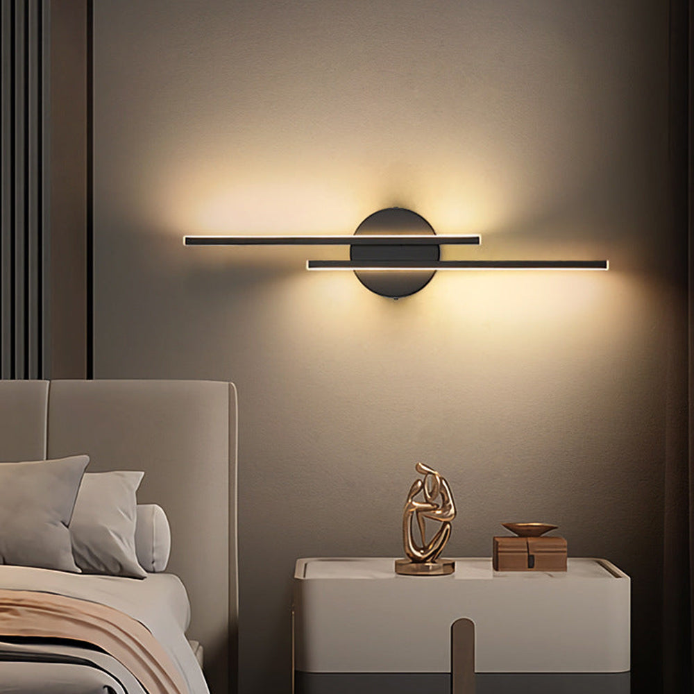 Modern Iron LED Wall Sconces | Black & Gold Wall Light | Bedroom & Living Room Decor | 21.65/27.95 | Brick by Brick London 5