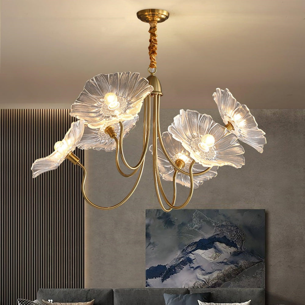 Modern Lotus Leaf Glass Chandelier | Elegant Dining Room Light | 21.65 Adjustable Murano Glass | Brick by Brick London
Chandelier Light | Modern Lotus Leaf Design | 21.65 Adjustable Glass Fixture | Ideal for Dining Room | Brick by Brick London 6