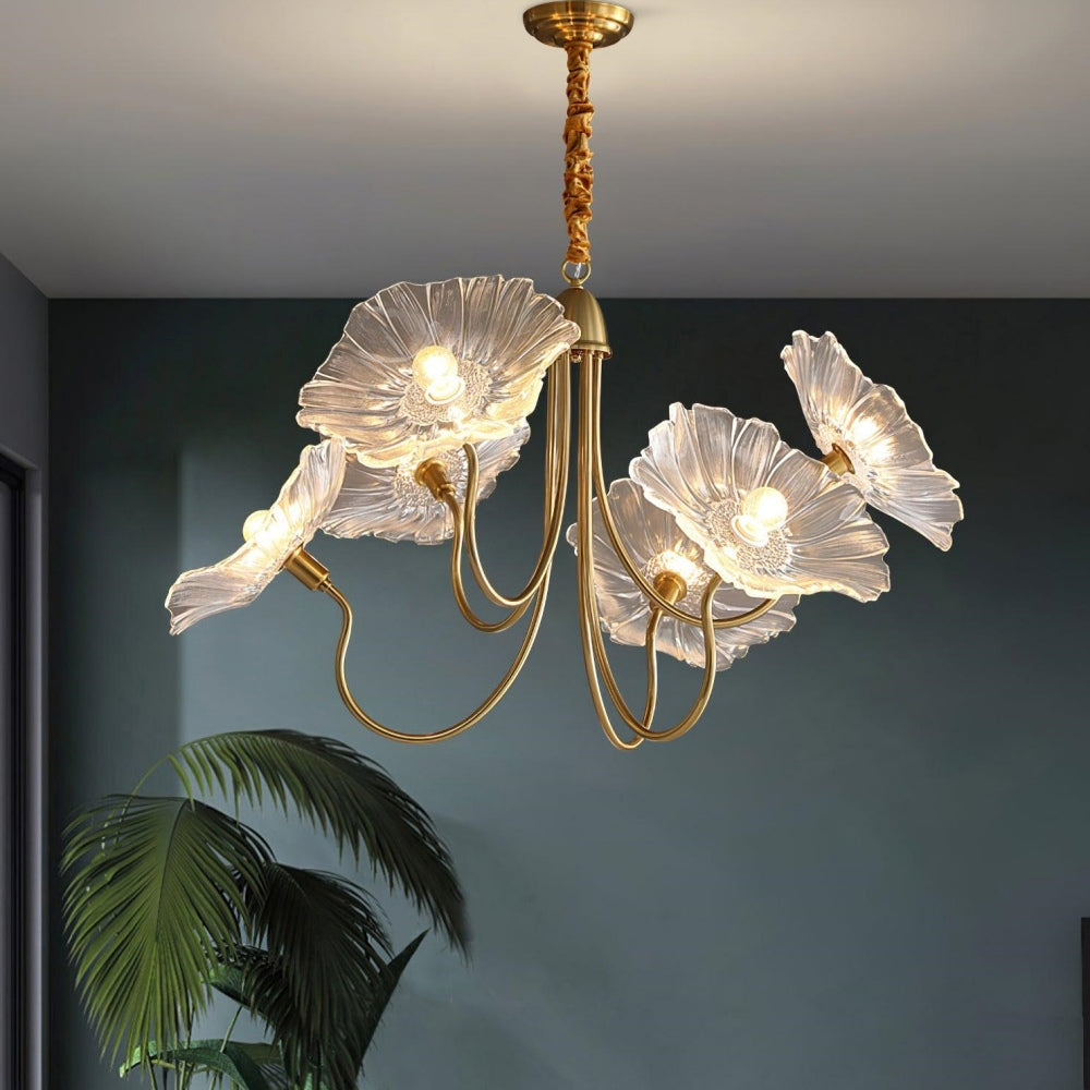 Modern Lotus Leaf Glass Chandelier | Elegant Dining Room Light | 21.65 Adjustable Murano Glass | Brick by Brick London
Chandelier Light | Modern Lotus Leaf Design | 21.65 Adjustable Glass Fixture | Ideal for Dining Room | Brick by Brick London 4