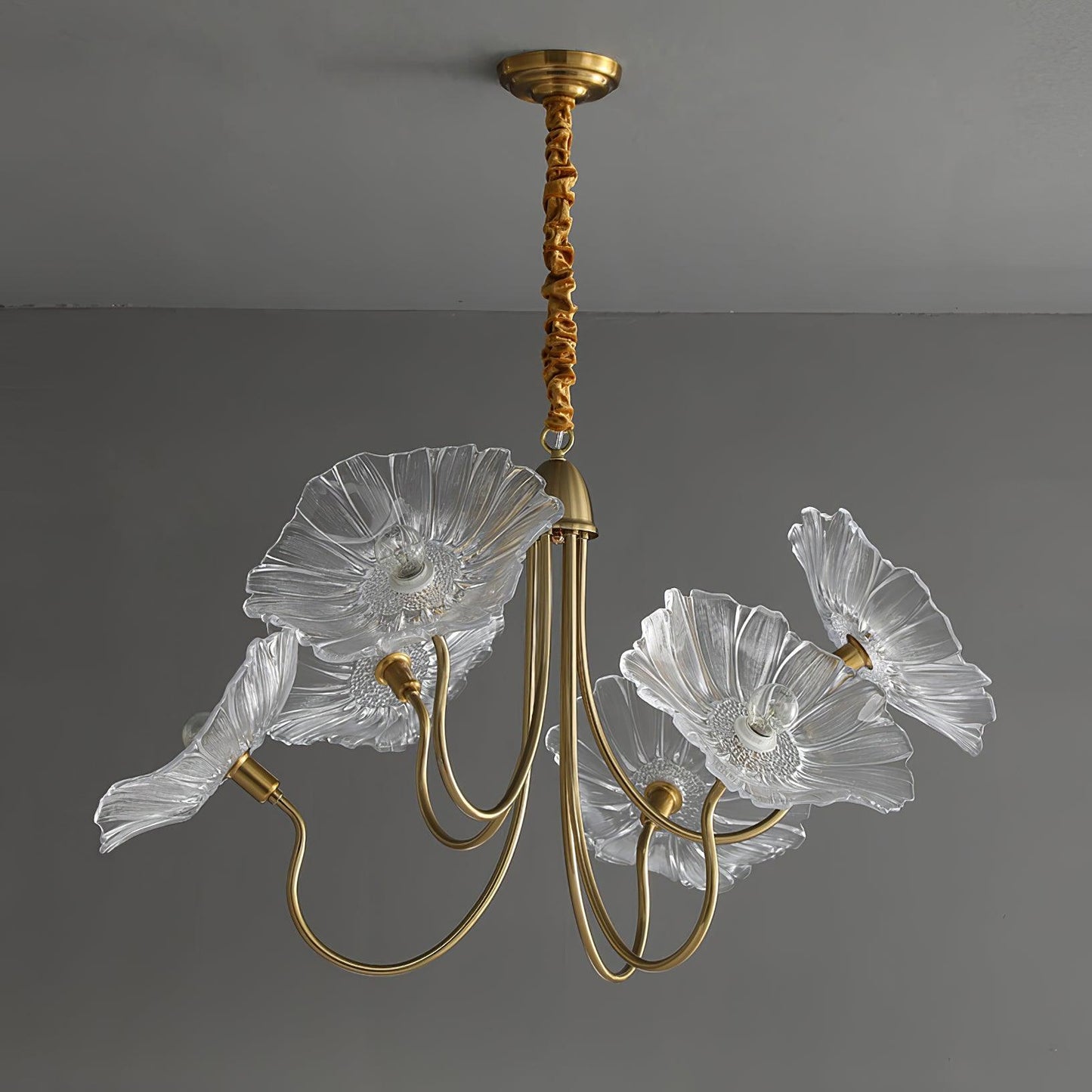 Modern Lotus Leaf Glass Chandelier | Elegant Dining Room Light | 21.65 Adjustable Murano Glass | Brick by Brick London
Chandelier Light | Modern Lotus Leaf Design | 21.65 Adjustable Glass Fixture | Ideal for Dining Room | Brick by Brick London 1