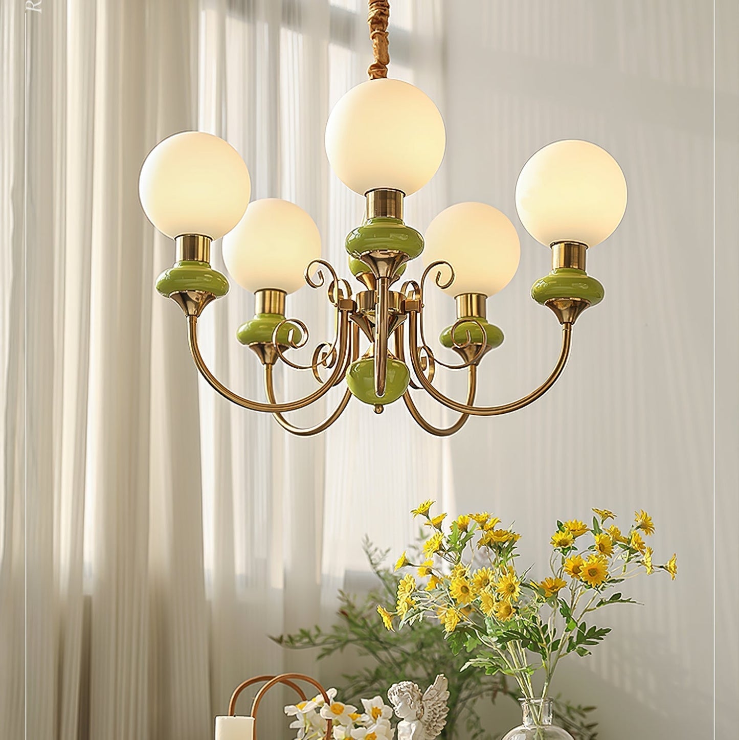 Modern Onyx Chandelier Light | Adjustable Gold Dining Room Lighting | Metal & Glass | Elegant Home Decor | Brick by Brick London
Elegant Gold Chandelier | Modern Adjustable Light for Dining Room | Metal & Glass | 59.06 | Brick by Brick London 8