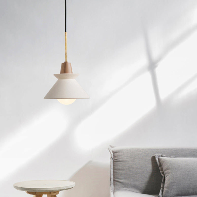 Modern White Bowl Shade LED Ceiling Light | Elegant Cement Fixture | Stylish Dining Room & Living Room Decor | Durable 10 x 8 Design | Brick by Brick London 3