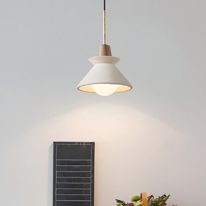 Modern White Bowl Shade LED Ceiling Light | Elegant Cement Fixture | Stylish Dining Room & Living Room Decor | Durable 10 x 8 Design | Brick by Brick London 4