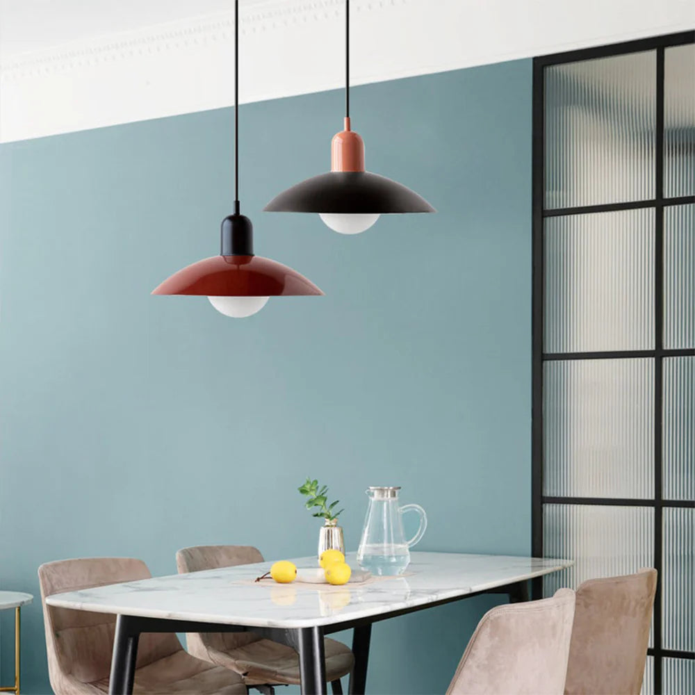 Colorful Dome Pendant Light | Dia 11.8 in | Modern LED G9 | Adjustable Cord | Brick by Brick