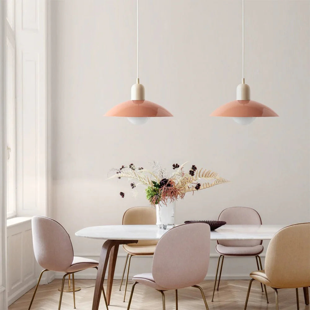 Colorful Dome Pendant Light | Dia 11.8 in | Modern LED G9 | Adjustable Cord | Brick by Brick